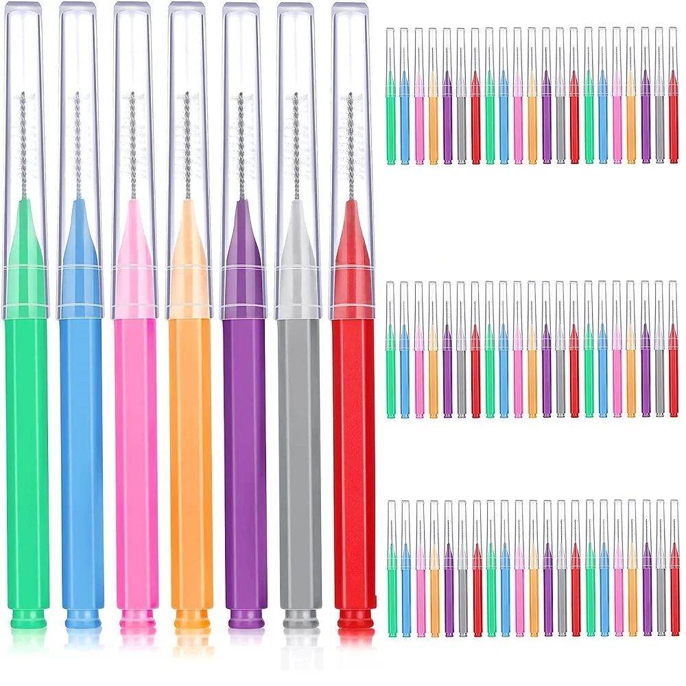 60PcsTeethCleaningToolsBracesInterdentalBrushToothpickDental
