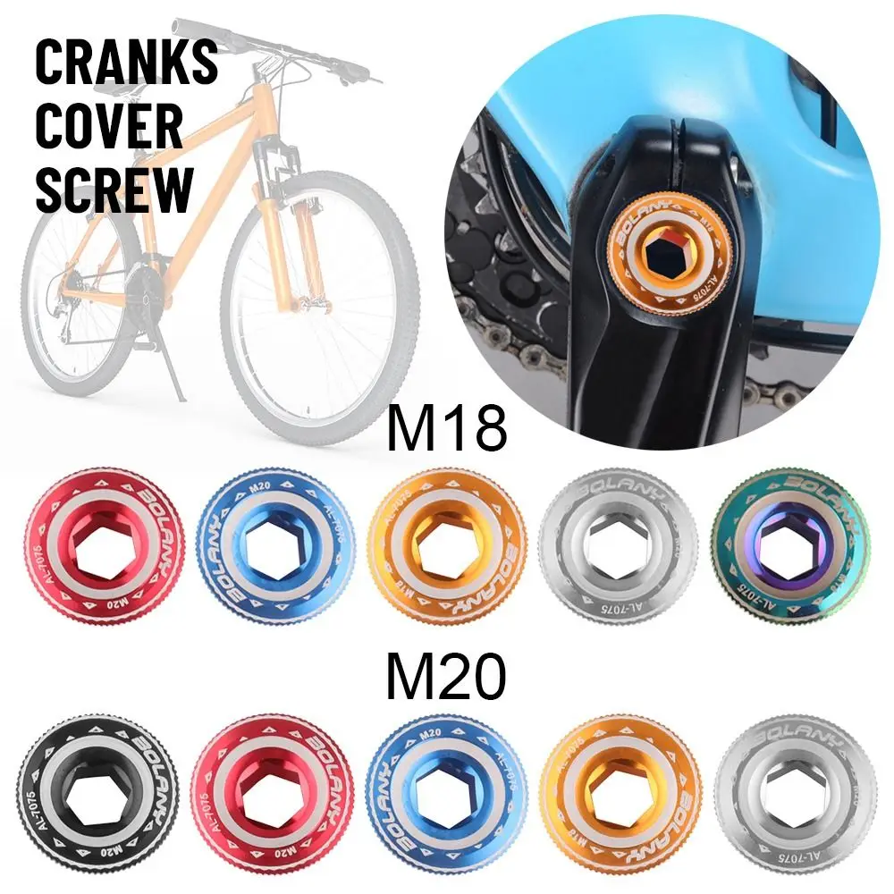 

2pcs Multicolor MTB Bike M18 M20 CNC Crankset Cover Cranks Cover Screw Cycling Parts Crank Bolt Caps