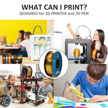 GEEETECH Silk PLA 3d Filament Wire 1kg 1.75mm Spool Wire 3D Printer Material 3D Print Refills, Fast Delivery Vacuum Package 4