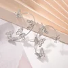 Design Hollow Butterfly Earrings Fashion Exquisite Single Ear Hook Women Girls Metal Rhinestones Ear Cuff Crystal Jewelry Gift 6