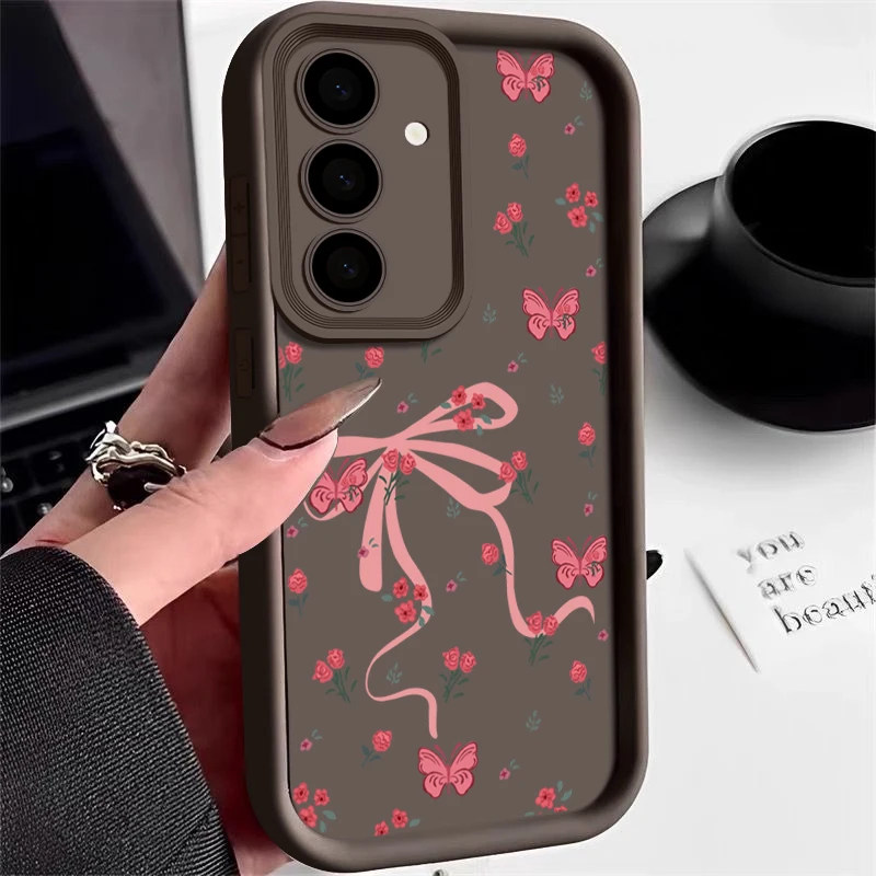 Elegant Bowknot Flowers Soft Phone Case