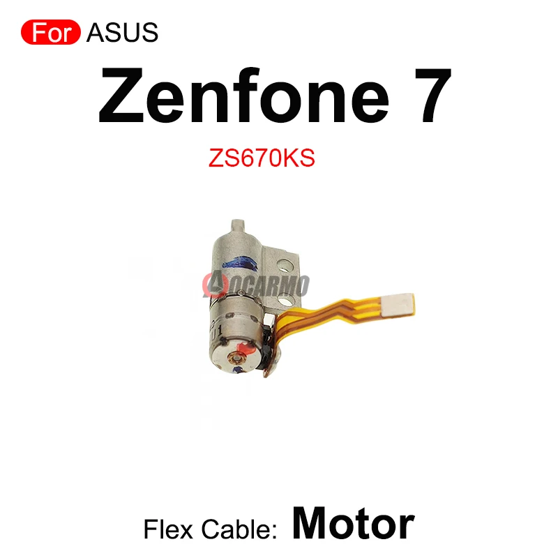 For Asus Zenfone 7 / 7 Pro Lift Camera Motor Vibration Shaft Module Flex Cable Replacement Parts Without Camera ZS671KS ZS670KS images - 6