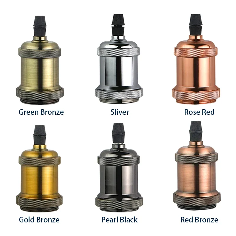 Lamp Holder Lamp Bulb Holder Lamp Base Vintage Lamp Socket E27 Base E26 Edison Light Bulb Holder Pendant Fitting Cap 110V 220V DIY Retro LampHolder for Indoor Lighting