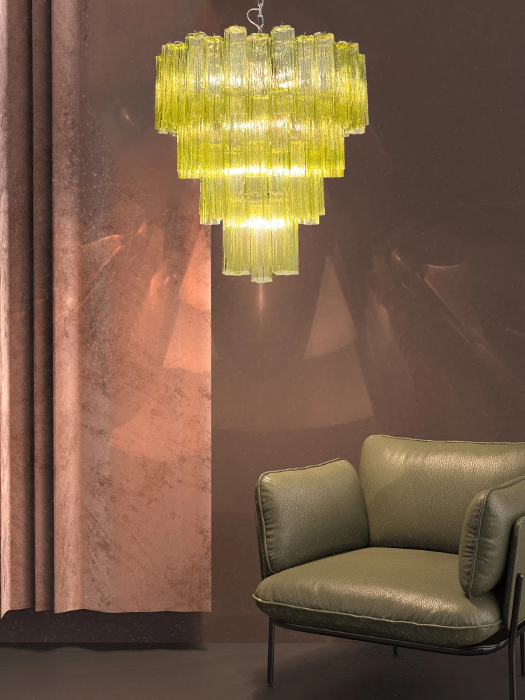 Trendy French Design Colorized Glass LED Chandelier led chandelier ceiling chandelier Lighting Suspension Luminaire Lampen Hanging Light For Living Room
