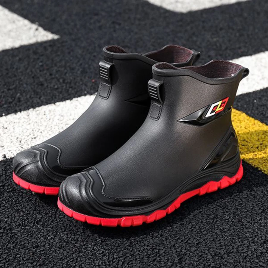 Bottes travail homme pêche extérieur cuisine semelle plate antidérapantes imperméables