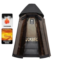 أعلى درجة الجرافين الحرارية الرجال سترة سترة واقية معاطف الشتاء سميكة الصوف الأعمال معطف غير رسمي 5