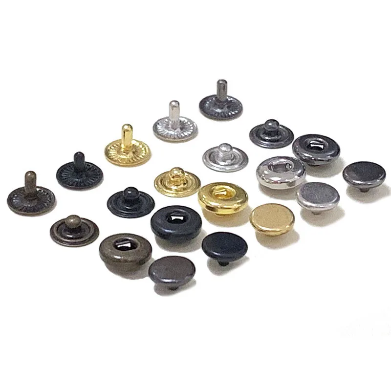 100-500Set Wholesale 6mm Mini Metal Press Studs Sew Button Snap Fasteners Make Doll Clothes Leather DIY Bag Shoes Garment Supply 3