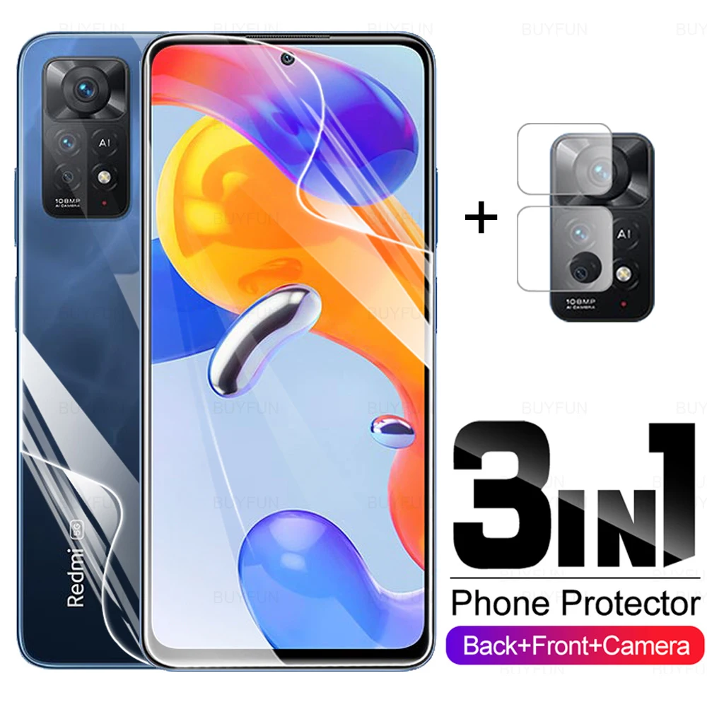 Pellicola Protettiva 3In1 Hydrogel Per Xiaomi Redmi Note 11 Pellicola Protettiva Per Xiaomi Redmi Note 11 Pro 5G 11 S 4G Pellicola Protettiva Per Obie