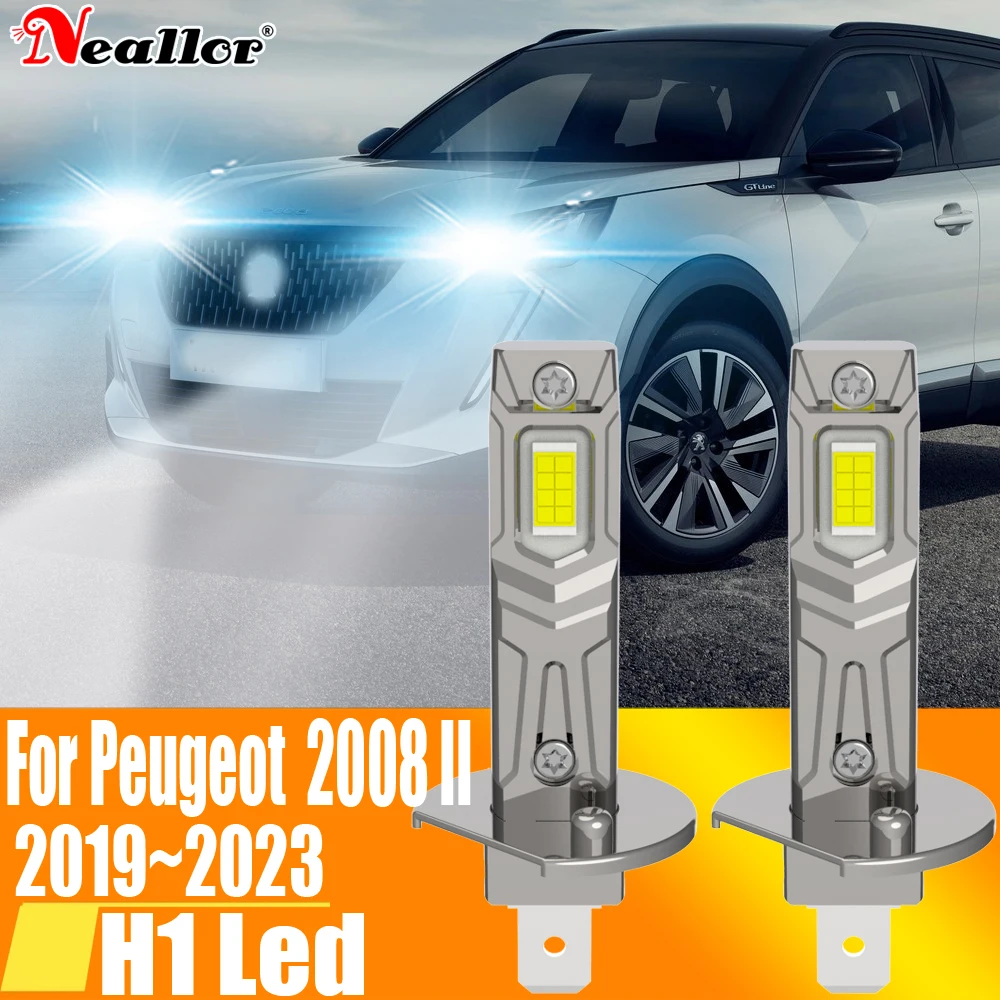 

2 шт., Автомобильные светодиодные лампы H1 12 В 55 Вт для Peugeot 2008 2019 ~ 2023