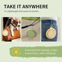 Silicone Dog Food Water Bowl Collapsible 2 In 1 Pet Dispenser Outdoor Travel Dog Cat With Carabiner Bottle Food Water Container 4