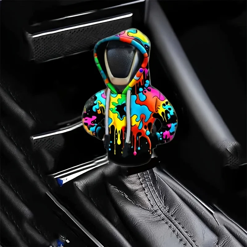 4Optional-Colorful hooded car gear shift knob cover Polyester dustproof accessories Exclusive Gifts for Car Enthusiasts