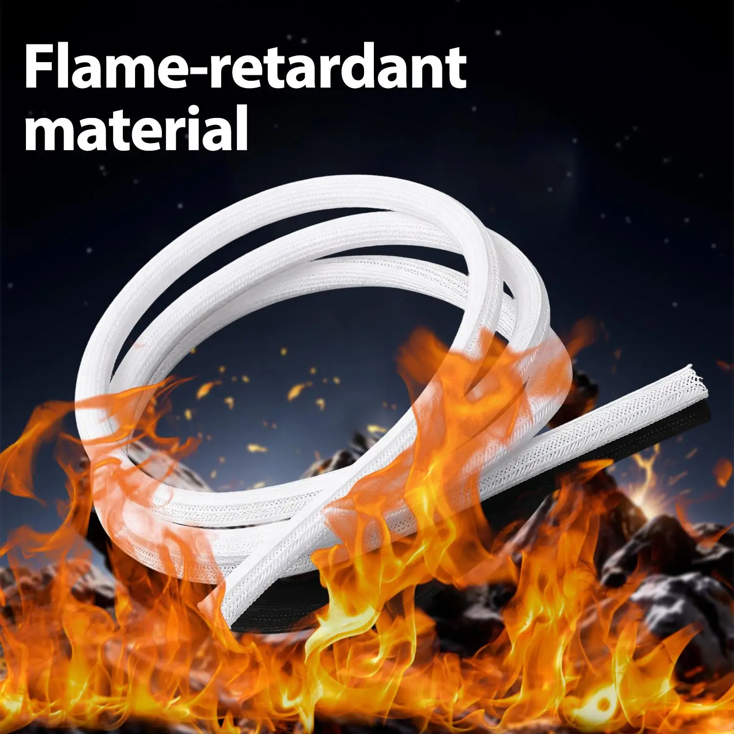 범용 유연 절연 편조 케이블 슬리브 정리기 소프트 파이프 스크래치 방지 네트워크 와이어 코드 랩 보호 커버