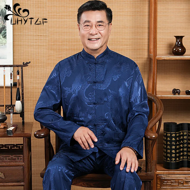 Tai Chi Clothing Men Silk Satin Kung Fu Suit