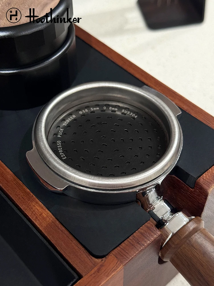 Hoothinker Espresso Puck Screen Espresso Filter Titanium Coating 51mm/53mm/58.5mm Portafilter Filter Basket 0.8mm