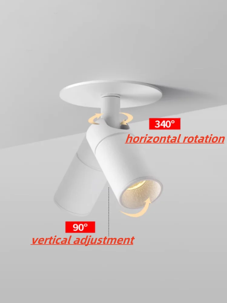 Small Angle spotlight 3&deg;8&deg;15&deg;24&deg;36&deg; adjustable Angle spotlight embedded household background commercial painting wall wash light