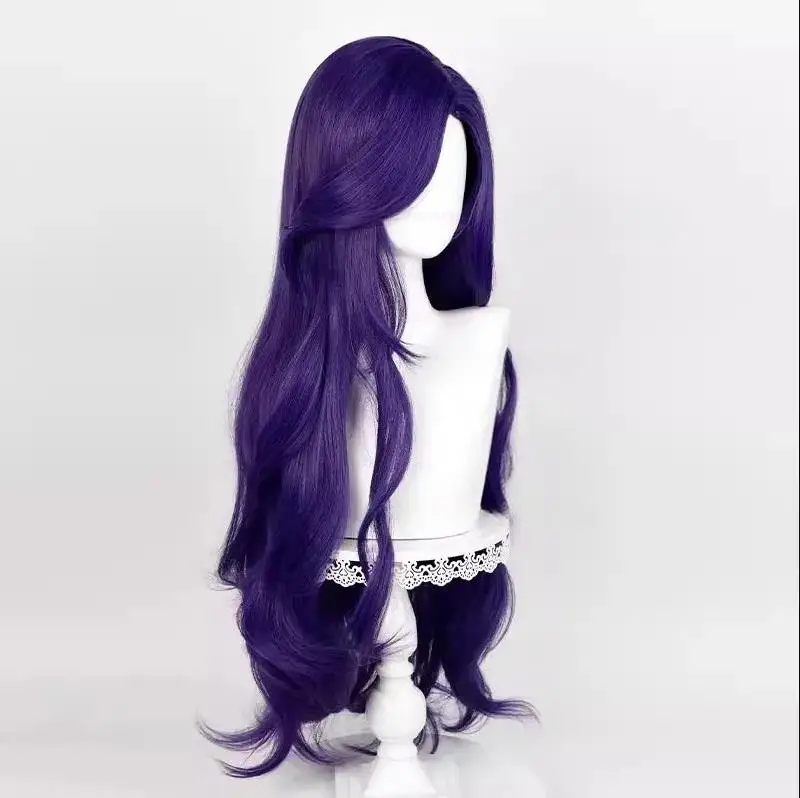 Parrucca per cosplay Rarity, parrucca lunga con onde ricce, parrucca viola scuro, parrucche per cosplay anime, parrucche sintetiche resistenti al calore - immagine 2