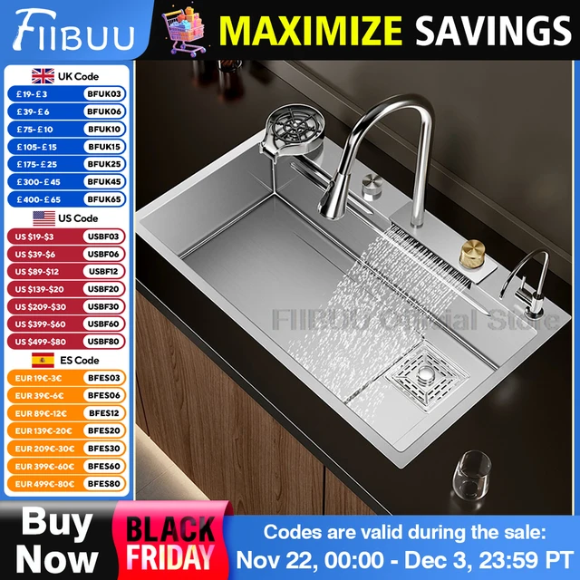 Multifunctional Large Capacity kitchen Sink 304 Stainless Steel Single Bowl Thickened Handmade Basin Multiple With Accessories 1
