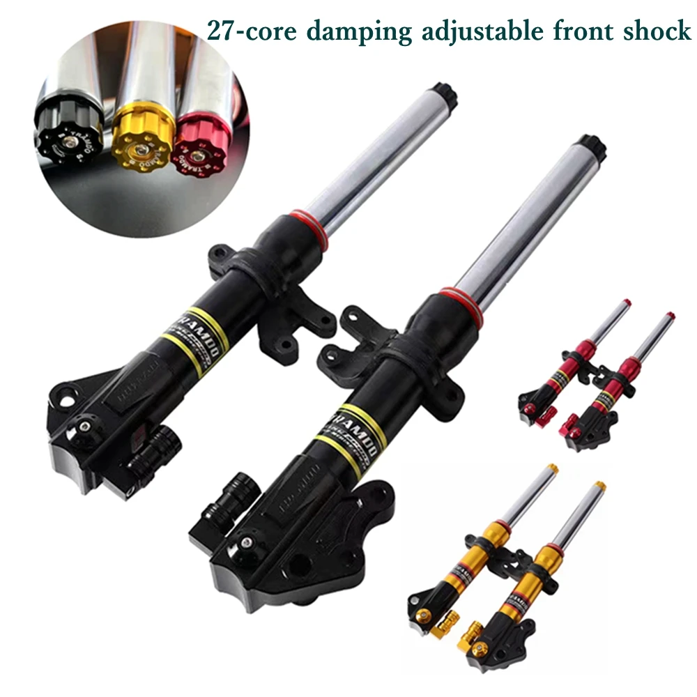 

Universal 27 core 370/400mm Motorcycle Front Fork Damping Front Shock For Yamaha Scooter RSZ JOG Force Niu U+b M2 M+ 009 Modify