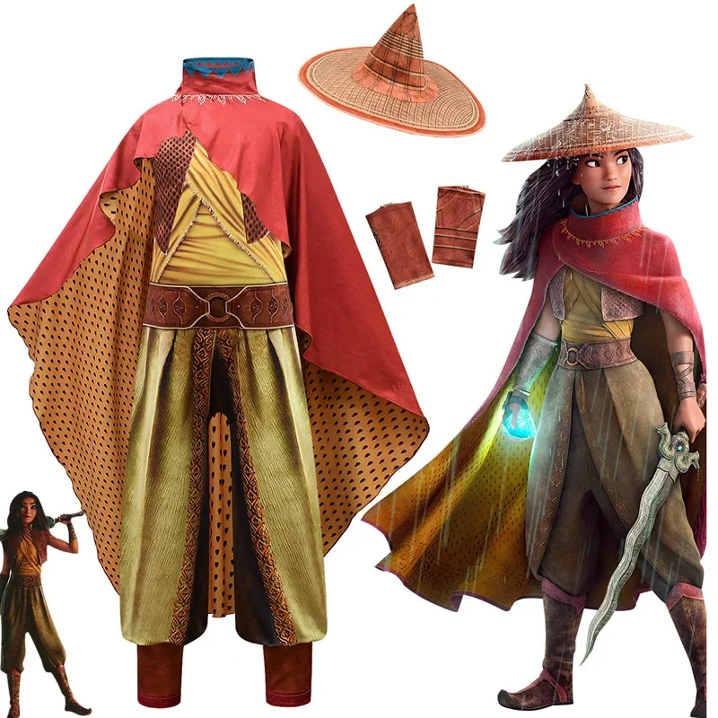 2024 Rayaing And The Last Dragon Costumes Girl Halloween Costumes For Kids Fancy Party Costume Raya Cosplay Fanasia Costumes