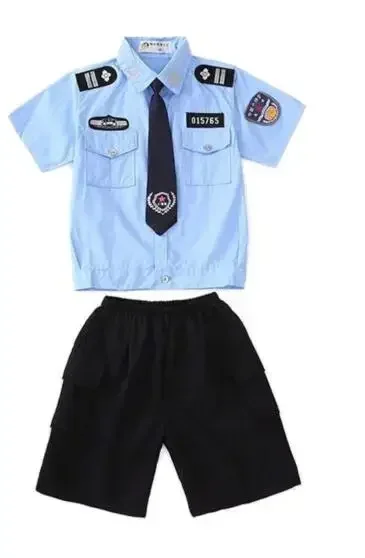 1set/lot Kids Police Officer Cosplay Costume Set Children's Day Wear Girls boy Policewoman Uniform cosplay