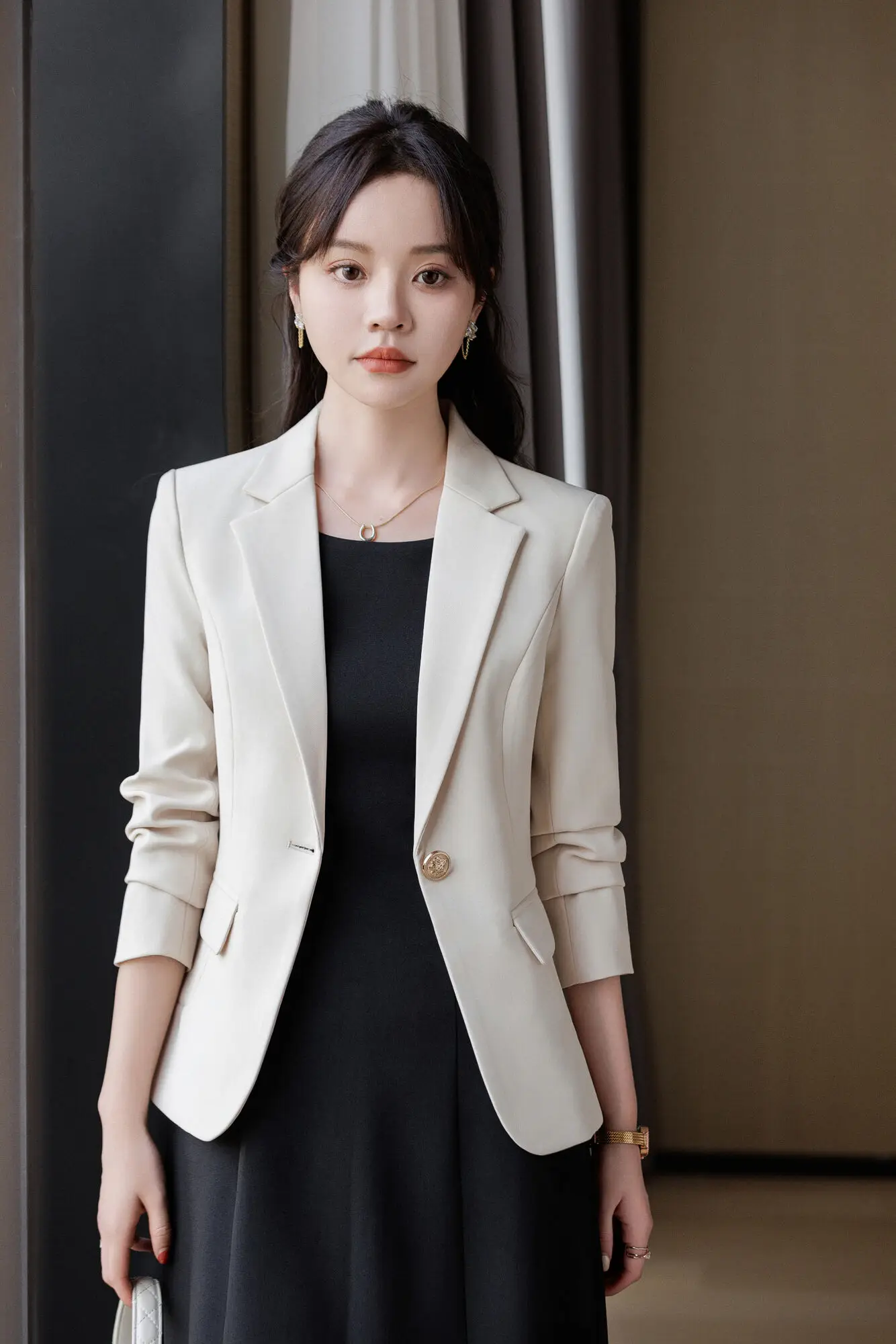 

Elegant Formal OL Styles Newest Blazers Femininos Jackets Coat for Women Business Work Wear Professional Outwear Tops Blaser