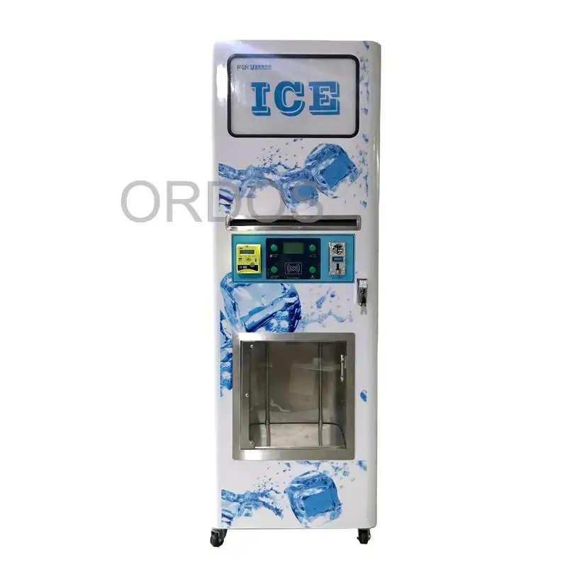 

140kg capacity Outdoor Ice Vending Machine With Auto Bagging Ice Cube Maker Customized Vending Machine Touch Screen Kiosk