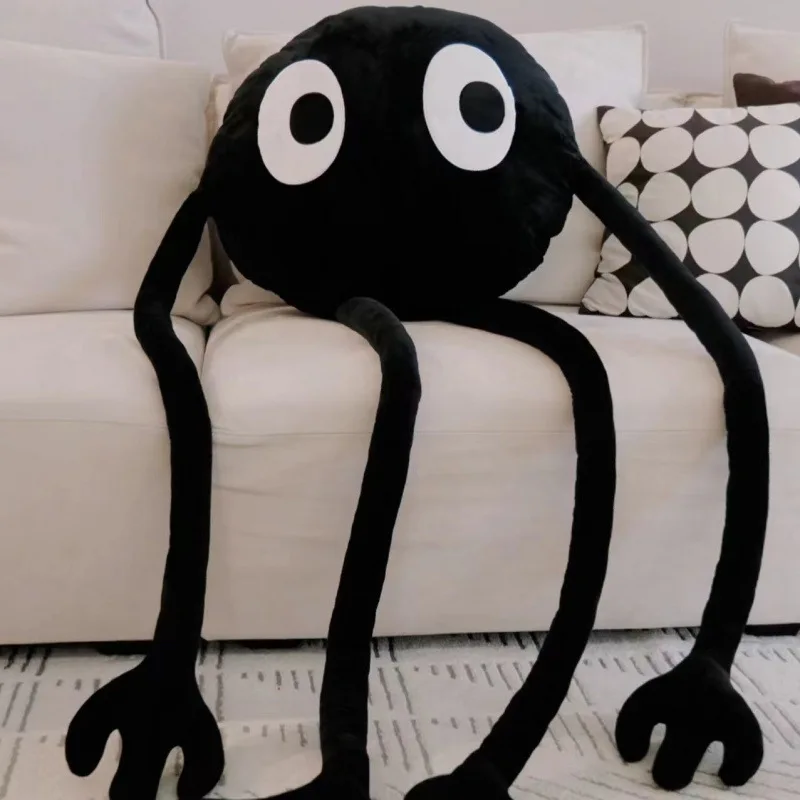 Cute Bla Coal Ball Pillow Funny Long Legged Doll Plu Toy Gift Adult Universal PP Cotton Filled Cuion Toy Doll