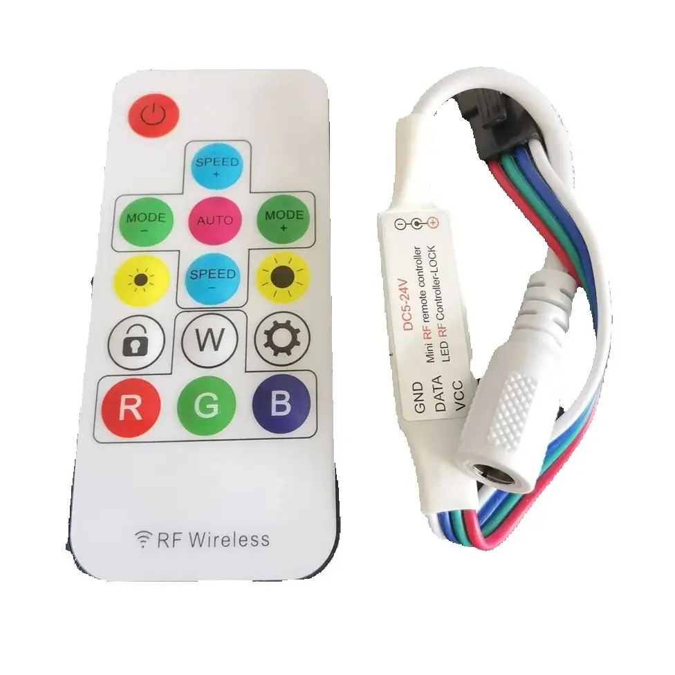 14-Key RF Remote Control 14-Key RGB Wireless Remote Control Mini RF LED ...