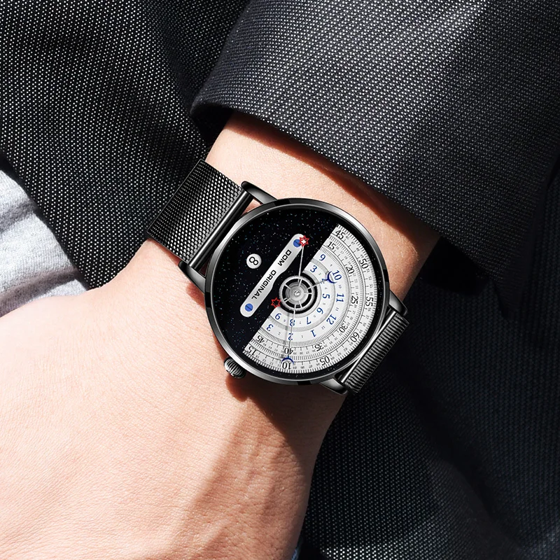 DOM men's watch, Japanese movement waterproof watch, men's creative personalized watch fashion