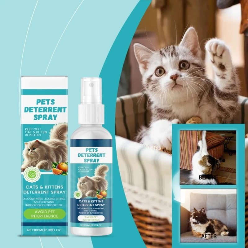 Cats Deterrents Sprays Stop The Scratch for Indoor Kitten Training Save Furniture Couch Protector Cats Deterrents Y5GB