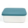 1800ML Storage Box Portable Storage Container Food Grade Stainless steel Box with Silicone Lid 6
