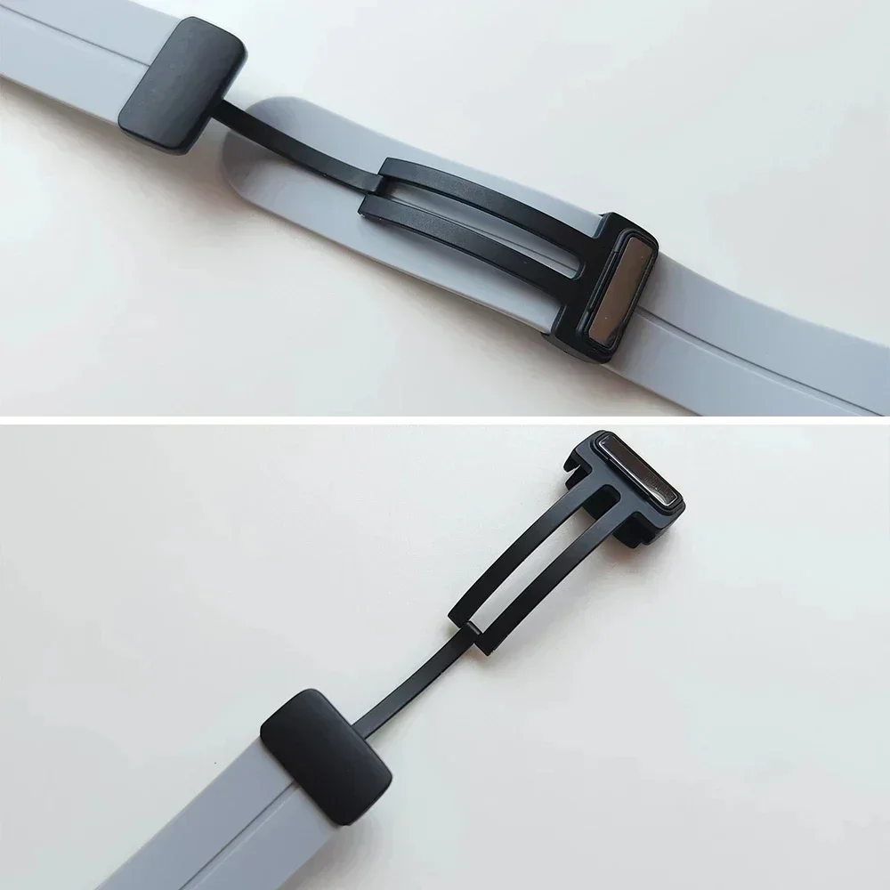 Universal Silicone Magnetic Buckle Sport Strap (18-22mm)