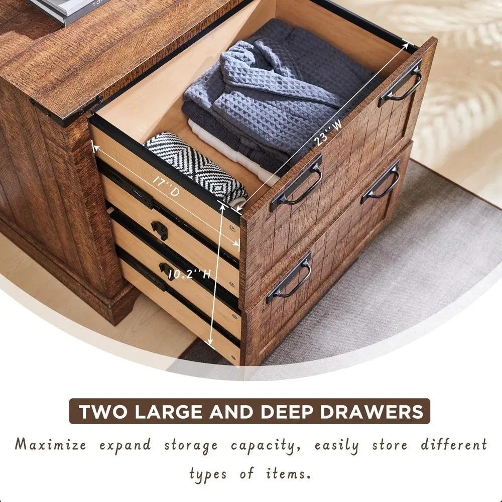 Farmhouse 30" Filing Cabinet with 2 Drawers for A4/Letter/Legal Size Documents - Stylish Office Storage Solution 4