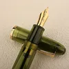 Jinhao 9019 Transparent Color Resin Heartbeat Fountain Pen 0.5mm Ink Student School Stationery Business Office Supplies Gift 5