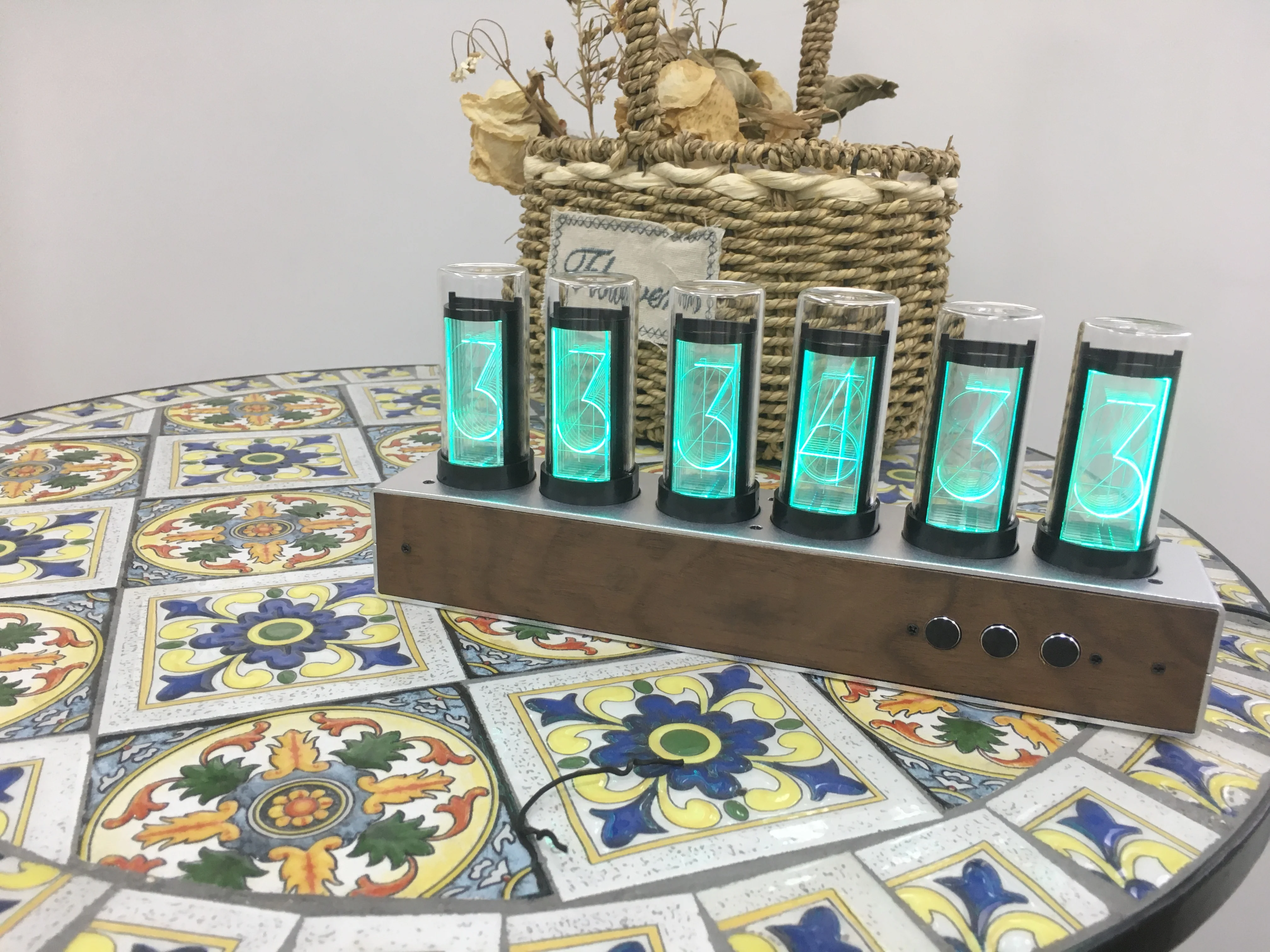 Digital Clock Table Clock Nixie Tube Clock Tube Nixie Clock Modern Creative Design Digital Table Desk Clock Decor Home Decorations Retro Exquisite Glow Nixie Tube digital clock,table clock,lcd digital clock,digital desk clock,digital table clock,nixie tube clock