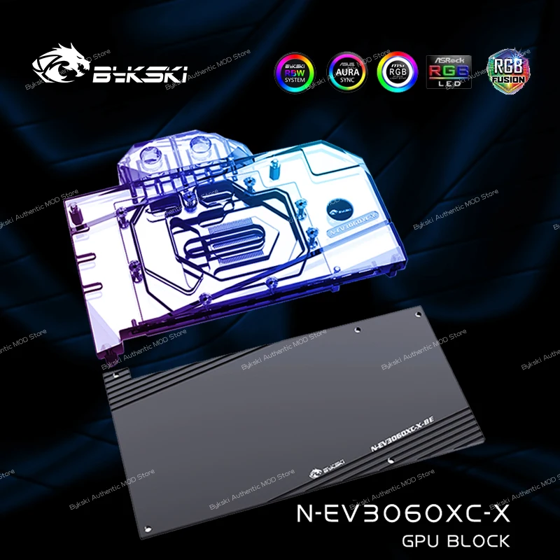 Bykski N-Ev3060Xc-X, Blocco Acqua Gpu Per Radiatore Scheda Grafica Evga Rtx 3060 Xc 12Gb/Evga Rtx 3060Ti Xc, Radiatore Acqua Vga