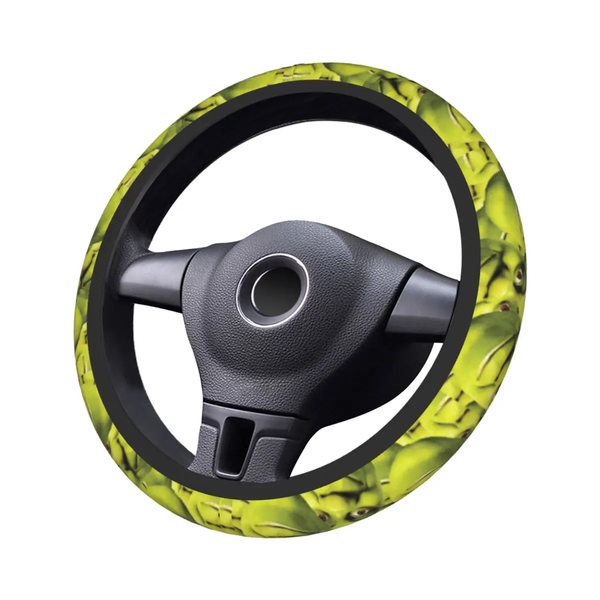 Shrek Meme Collage Steering Wheel Cover - Universal Elastic Car Accessory