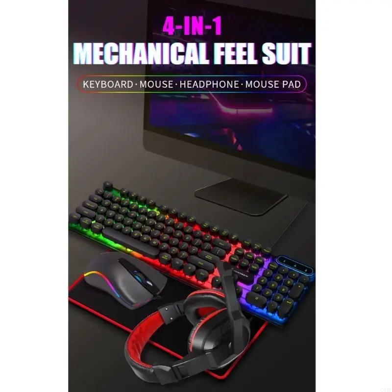 C5AE Mechanical Keyboard Mouse Pad Gaming Headset Led Backlight_voghion.com