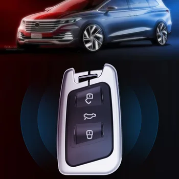 Portachiavi per auto in lega di zinco custodia protettiva per VW Volkswagen Polo Tiguan Passat Golf Jetta Lavida Skoda Octavia 7 Portachiavi per auto in lega di zinco custodia protettiva per VW Volkswagen Polo Tiguan Passat Golf Jetta Lavida Skoda Octavia - Portachiavi per auto in lega di zinco custodia protettiva per copertura completa per VW Volkswagen
