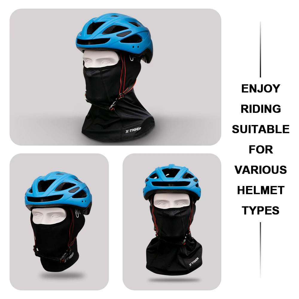 X-TIGER Balaclava Cycling Cap Summer Cool Sports Hats Sun UV Protection Bike Motorcycle Full Face Cover Headwear 5