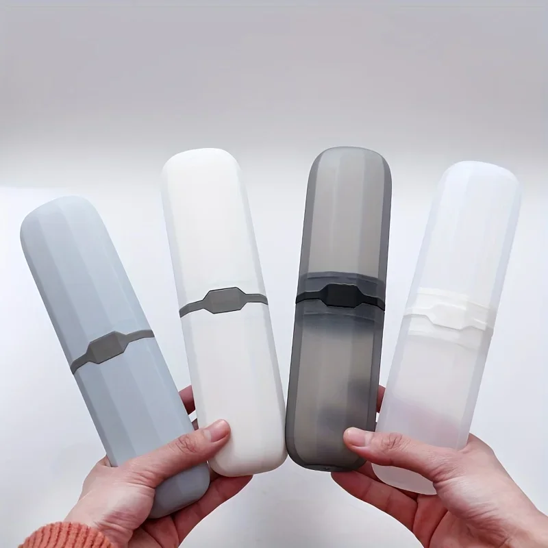 1pc Multifunctional Portable Travel Toothbrush Storage Container Box Toothbrush Carrying Box Trip Home School Business Camp