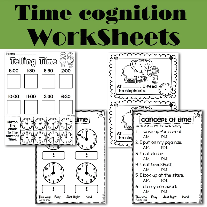 time cognitive reading exercise paper practice preschool learning english homework workbook for kids worksheets toy for children aliexpress
