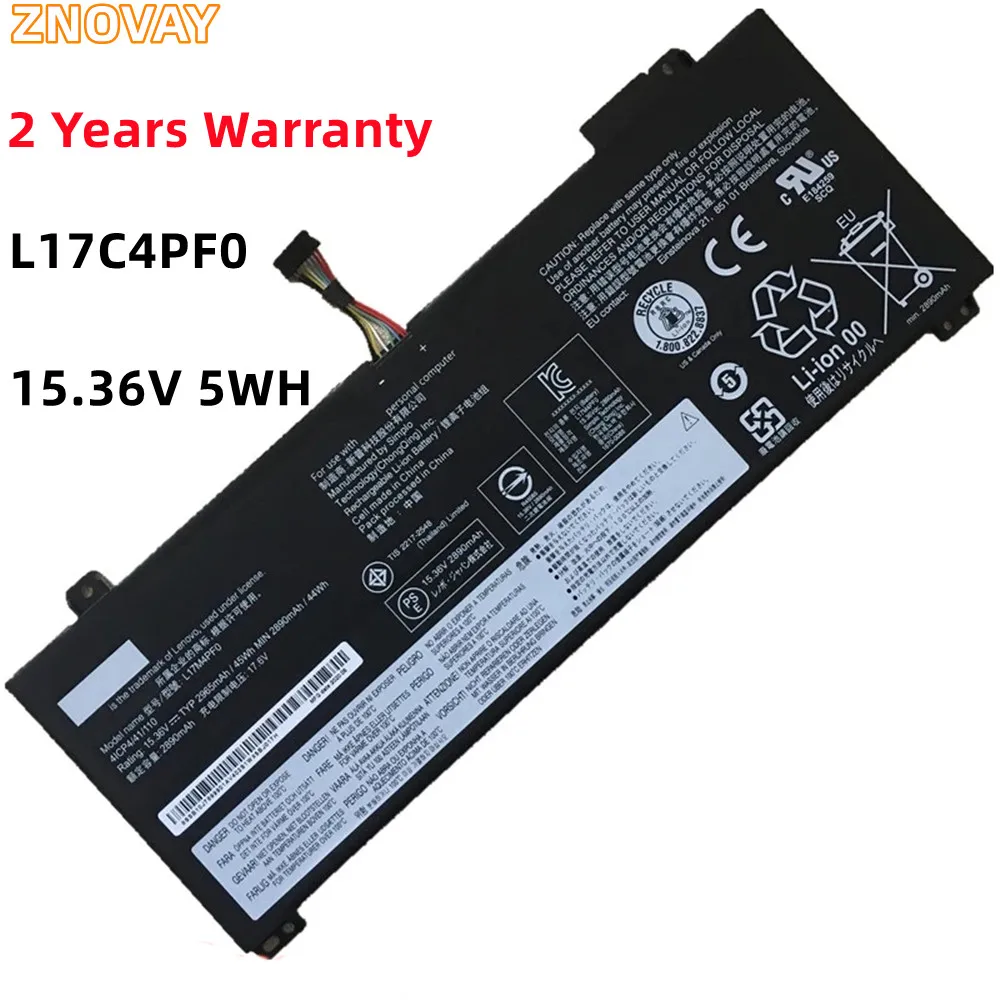 

15.36V 45WH L17C4PF0 L17M4PF0 Laptop Battery for Lenovo IdeaPad S530-13IWL S530-13IML Series 5B10R38650 5B10W67405 5B10R38649