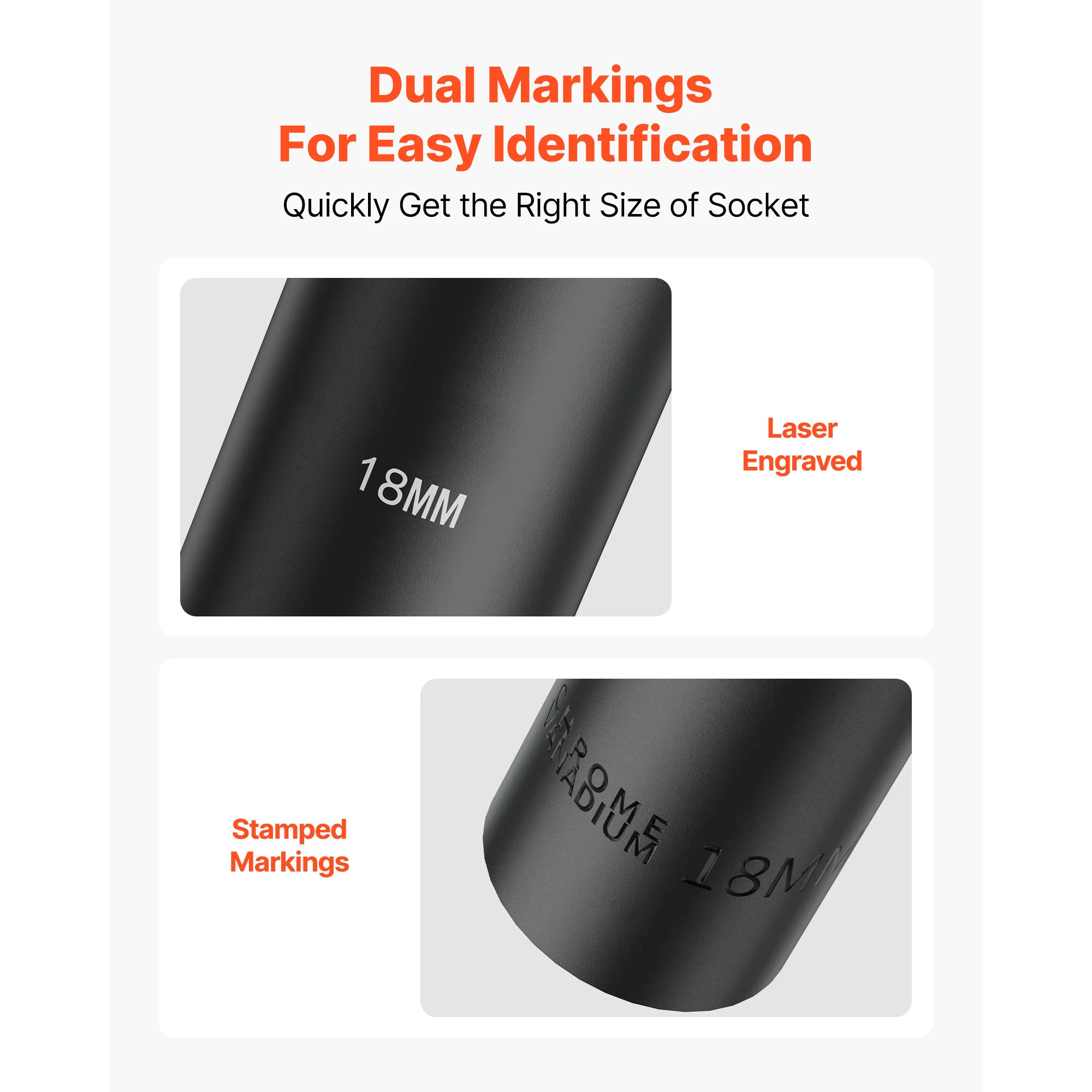 CR-V Steel Auto Repair Impact Socket Set