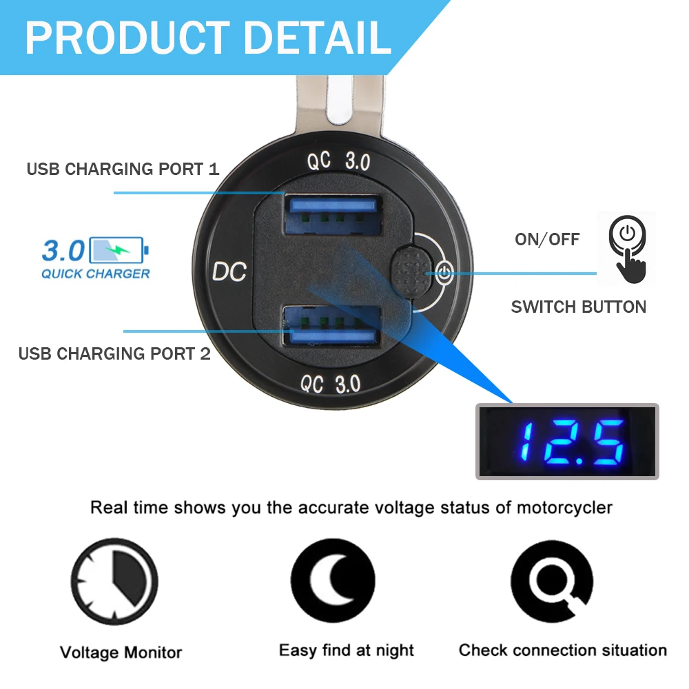   3.0  USB ÷   , LED , BMW R1250GS R1200GS/RT ADV F800 F650 F700GS K1200GT S1000XR 