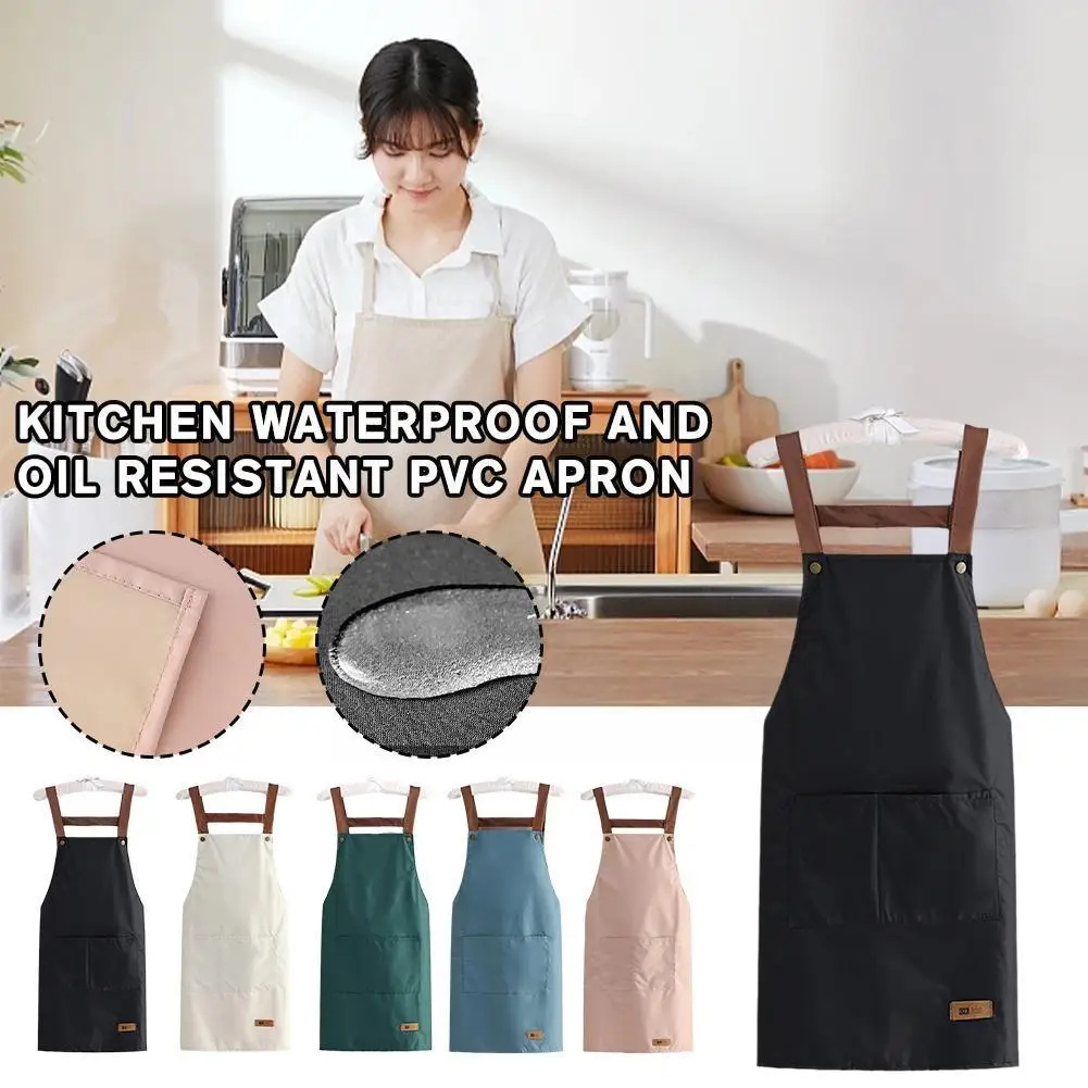 

Resistant Dirt Apron Waterproof And Oil Resistant Household Accessories Kitchen Clothes Fashion Work Cooking Apron Kitchen J0R4