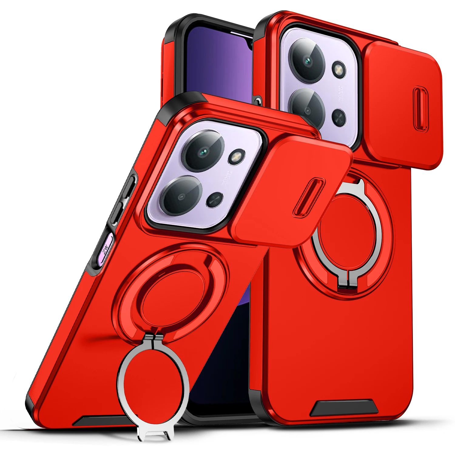 Rugged Armor Magnetic Bracket Case with Slide Camera Protection
