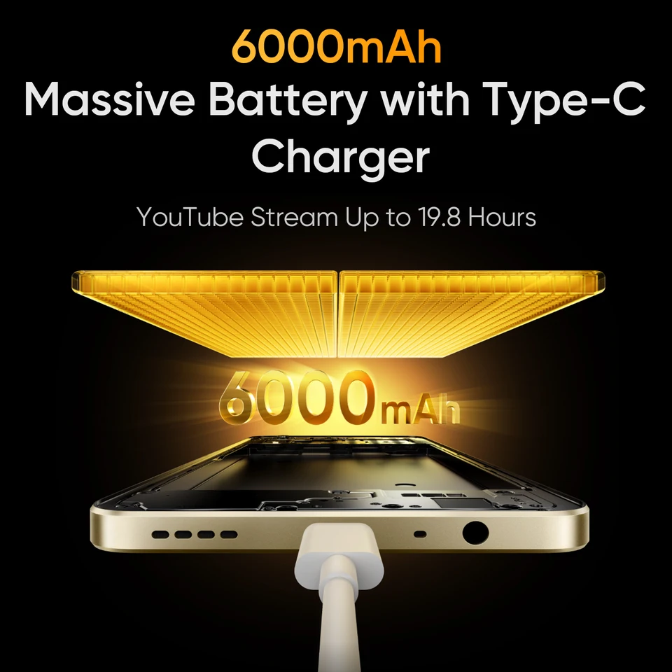 Global Version realme Note 70T AI Smartphone 6.75-inch 90Hz Screen