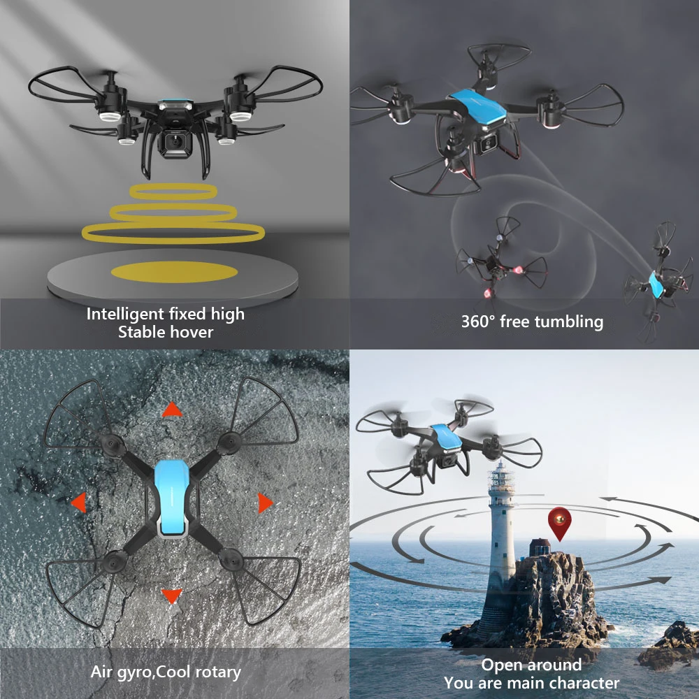 Drone JJRC H108 4K Caméra Orange - Assemblage DIY, 6 Canaux