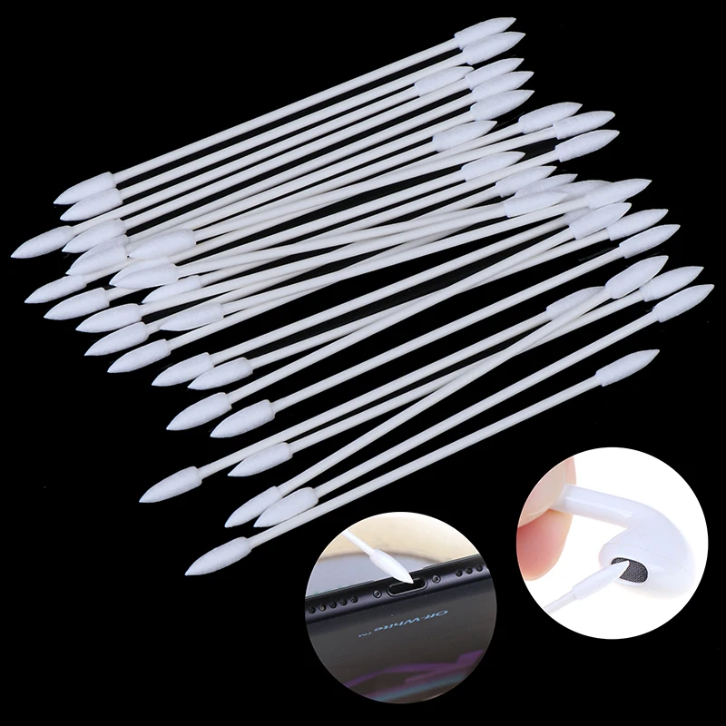 

50Pcs Of 2 Bags For Apple Airpods Airpod Case Cotton Disposable Stick Cleaning Tool For Phone Charge Port